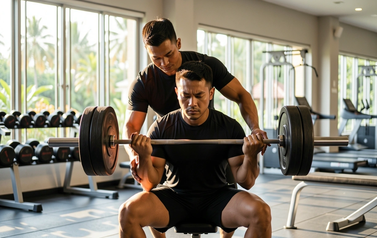 Strength training session at Latih Pria